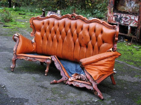 Waste collection vehicle at commercial premises